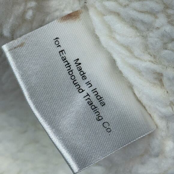 Earthbound Trading Co Quilted Jacket Women Japanese India Floral Cotton S/M - Picture 12 of 13